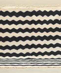 Alternative view of Targa - White And Black Striped Beni Ourain Rug - Custom Made