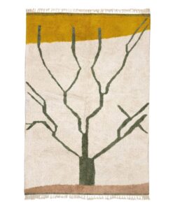 Tazdayt – Green And White Rug – Beni Ourain Abstract Custom Rug