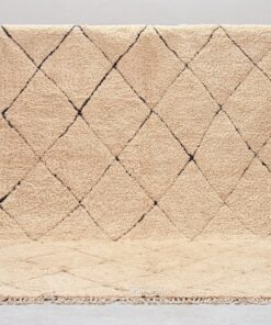 Alternative view of Tazirit– Moroccan Beni Ourain Beige Rug  – Custom Geometric Rug