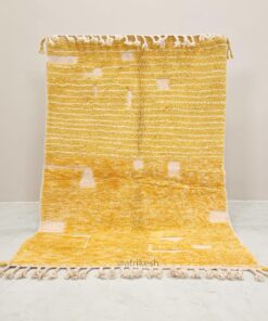 Alternative view of Idril– Custom Tufted Yellow carpet– Beni Ourain Moroccan Rug
