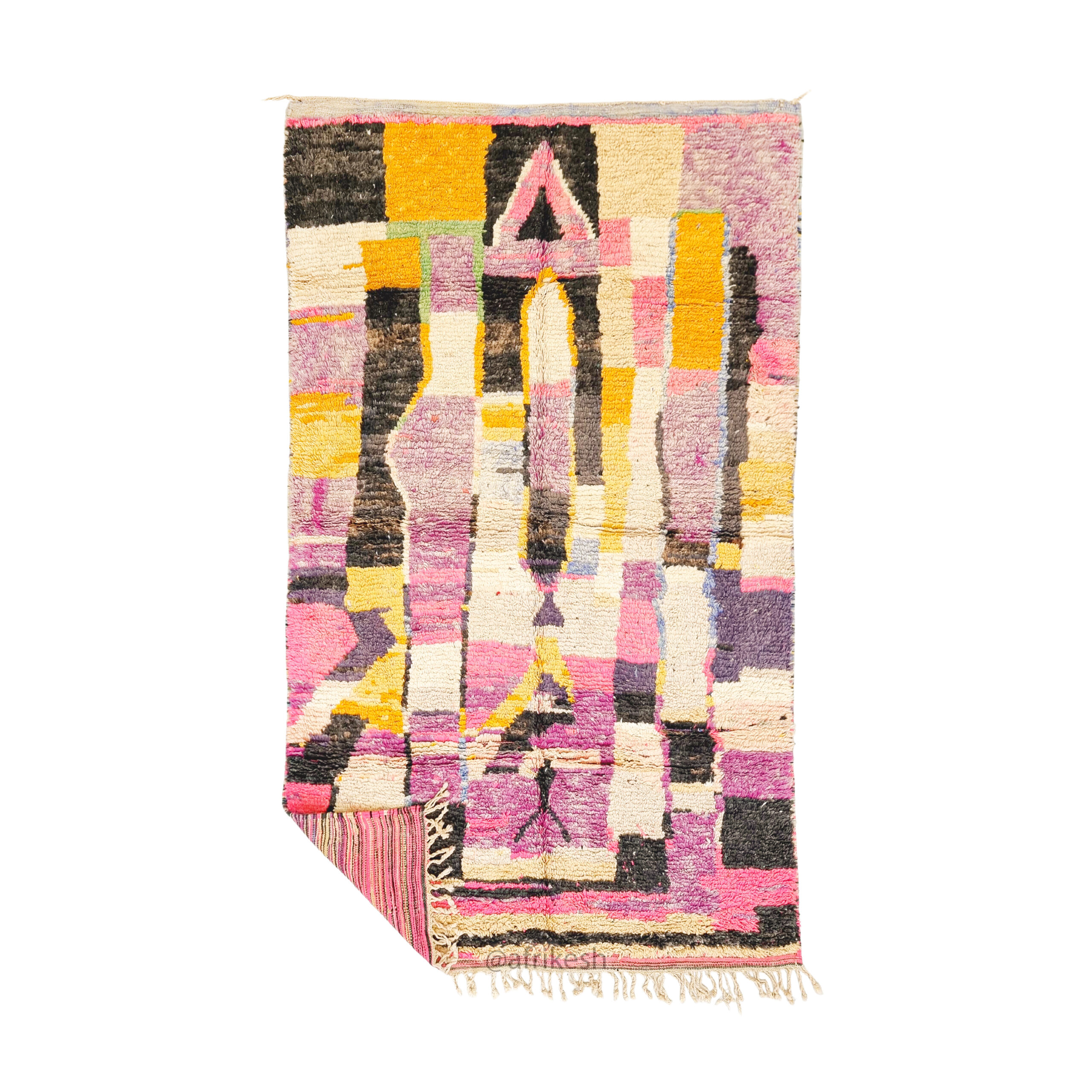 Iqbal- Multicolor Moroccan Rug - Handmade Boujaad Abstract Rug 5x9