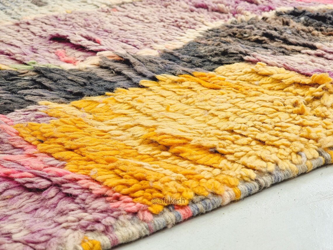 Iqbal- Multicolor Moroccan Rug - Handmade Boujaad Abstract Rug 5x9 - Image 7