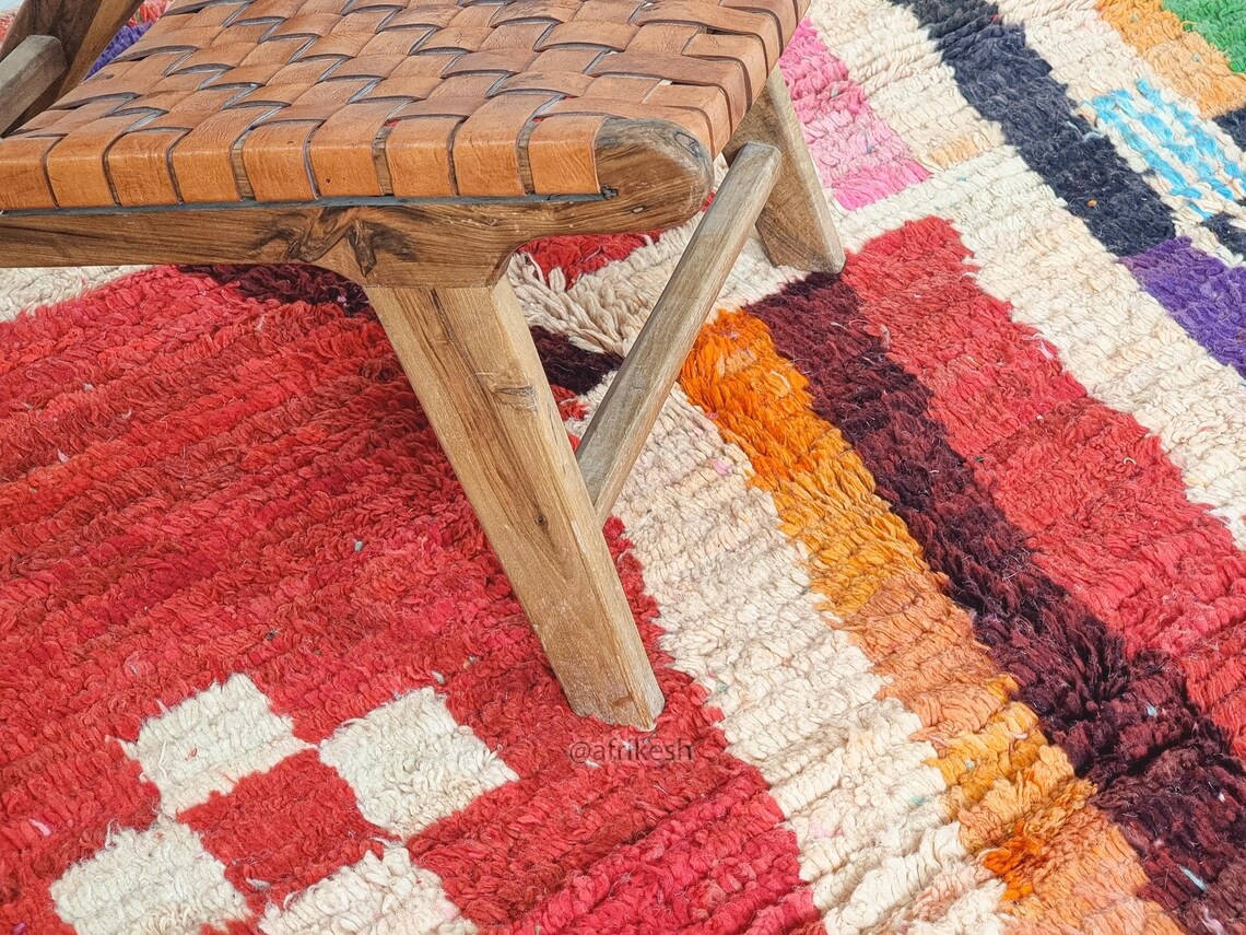 Massinissa- Boujaad Moroccan Rug 5x8 - Vintage Colorful Moroccan Rug - Image 5