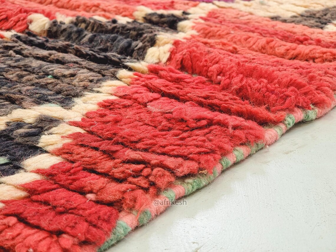 Massinissa- Boujaad Moroccan Rug 5x8 - Vintage Colorful Moroccan Rug - Image 7