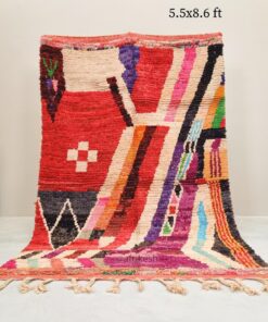 Alternative view of Massinissa- Boujaad Moroccan Rug 5x8 - Vintage Colorful Moroccan Rug