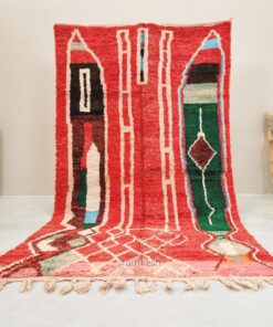 Alternative view of Riham- Vintage Moroccan Rug - Red Boujaad Moroccan Rug 5x9