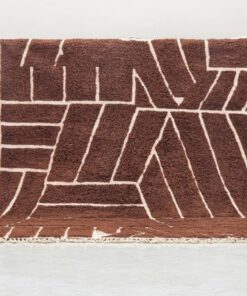 Alternative view of Chorok – Moroccan Brown Rug – Beni Ourain Abstract Rug – Custom Sizes