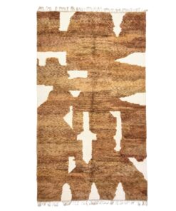 Afulki - Brown And White Tufted Rug – Beni Ourain Moroccan Rug – Custom Sizes