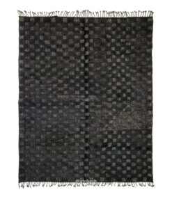 Dalma- Black Moroccan rug - Beni Ourain Checkered Rug - Custom Sizes