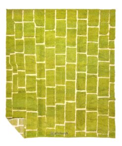 Hannae – Green Moroccan Rug – Wool Beni Ourain Tufted Carpet 12x14