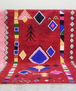 Alternative view of Razan – Beni Ourain Colorful Rug  –  Geometric Rug | Moroccan Handmade Custom Carpet
