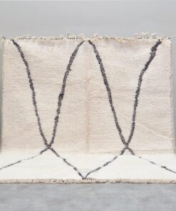 Alternative view of Sofya – Beni Ourain Geometric Rug 6x10 - White And Black Moroccan Rug