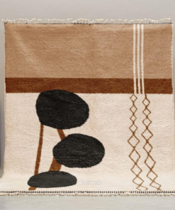 Alternative view of Tazemmurt – Beige And Black Moroccan Rug – Beni Ourain Abstract Custom Rug