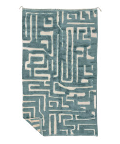 Tazgzout – Grayish Turquoise Mororccan Rug – Beni Mrirt Tufted Rug