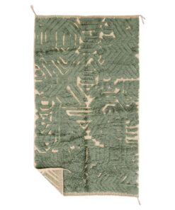 Tirra – Tufted Moroccan Rug – Green Beni Mrirt Rug – Custom Sizes